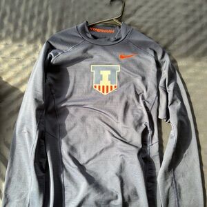 University of Illinois Nike Blue Performance Jacket with Orange Accents